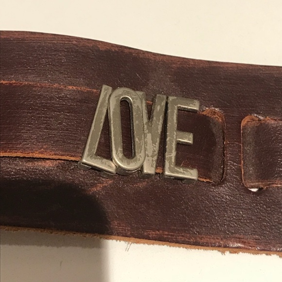 BRAVE “LOVE” Leather Cuff - Picture 3 of 4